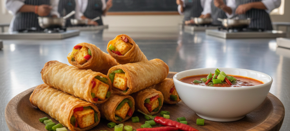 Chilli Paneer Cigars Recipe