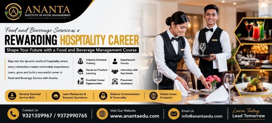 Food and Beverage Management Course | Ananta Institute of Hotel Management