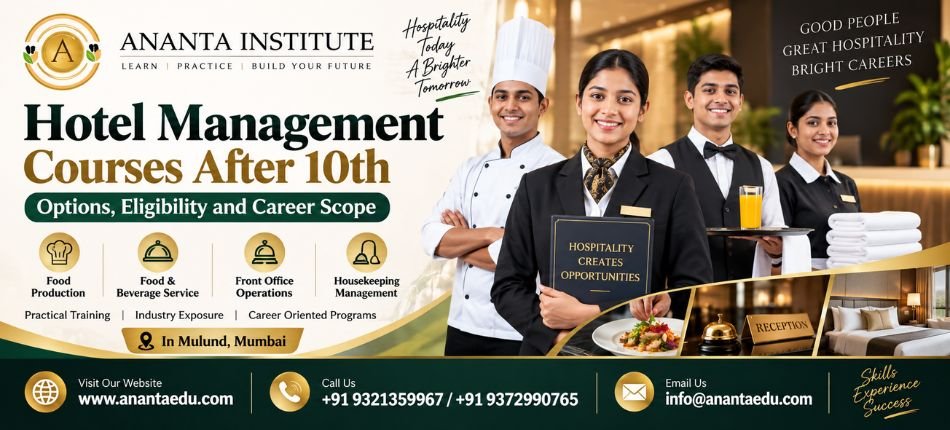 Hotel Management Courses After 10th | Ananta Institute
