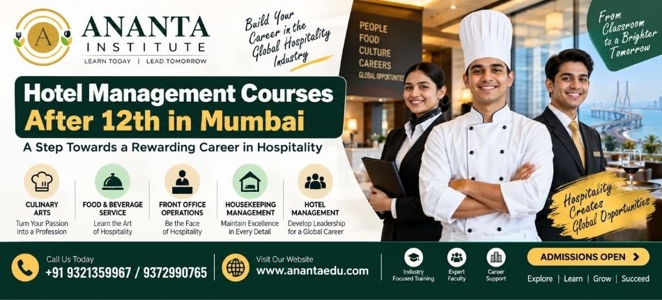 Hotel Management Courses After 12th in Mumbai | Ananta Institute